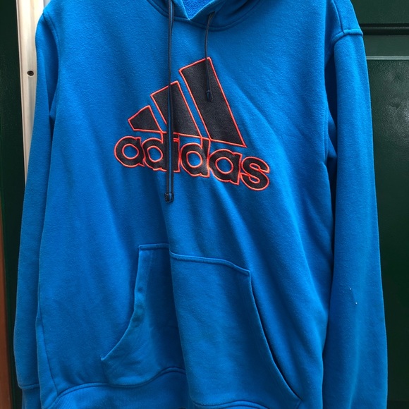 adidas | Shirts | Blue And Orange Adidas Hoodie | Poshmark